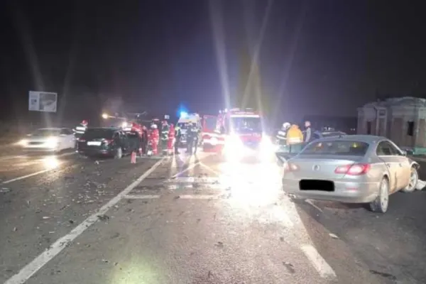 Accident grav, în Sibiu: 7 victime, între care 2 minori, după un impact violent între două mașini