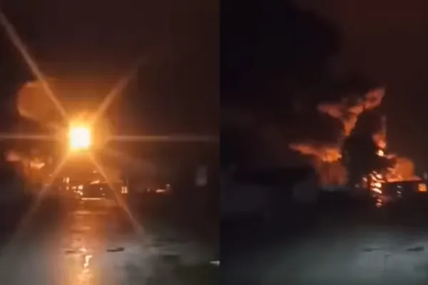 VIDEO. Rusia, lovita de dronele ucrainene. Un centru industrial din vestul țării, mistuit de flăcări