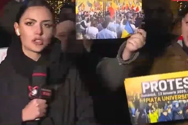 Românii revoltați cer demisia guvernului nelegitim. Protest la fereastra premierului tatuat cu minciuni - VIDEO