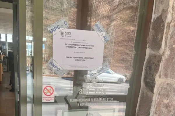 Restaurant din Harghita, închis de ANPC. Trei familii din București care au luat masa s-au îmbolnăvit