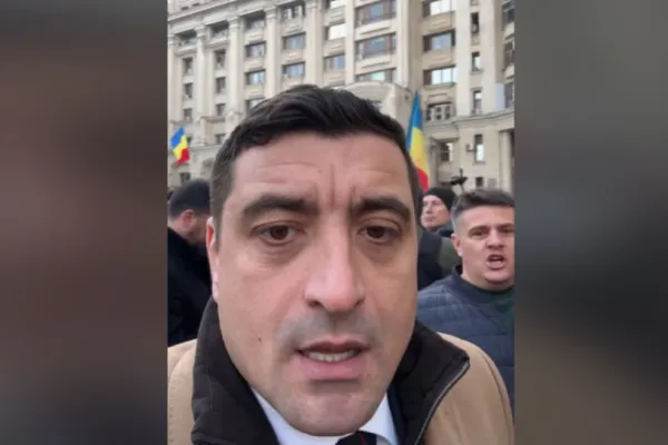 George Simion acuză o lovitură de stat. Ce mesaj a transmis liderul AUR din mijlocul protestatarilor