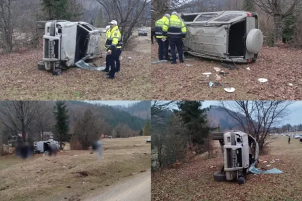 Accident în județul Suceava. Două persoane au fost rănite, una dintre ele este în stare gravă