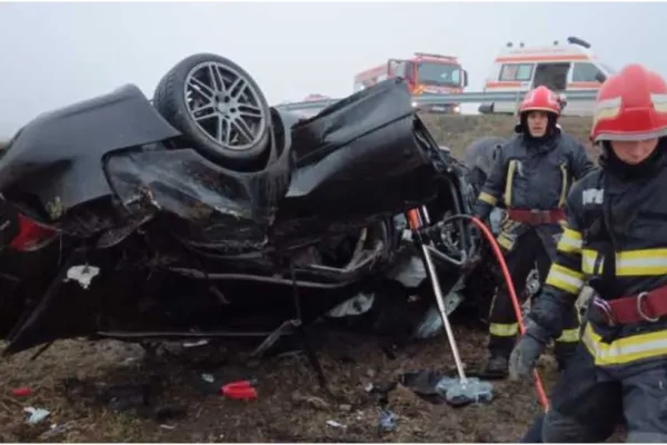 Accident tragic în Suceava. Un bărbat a murit după ce s-a răsturnat cu mașina