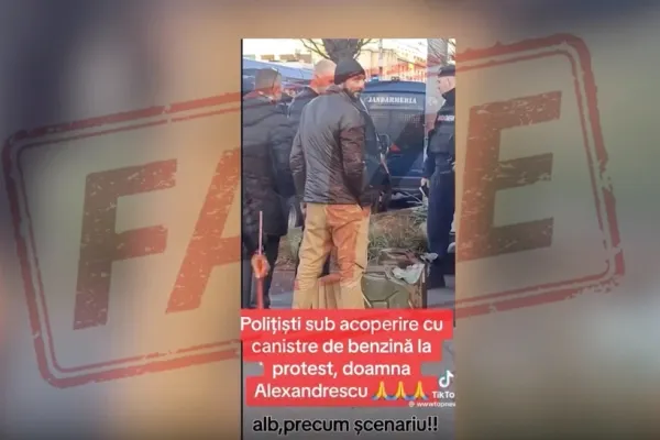 Operațiunea mârșavă de la protest. Cine sunt, de fapt, "polițiștii sub acoperire cu canistre de benzină" - Dovada "manipulării ordinare" a sistemului - VIDEO