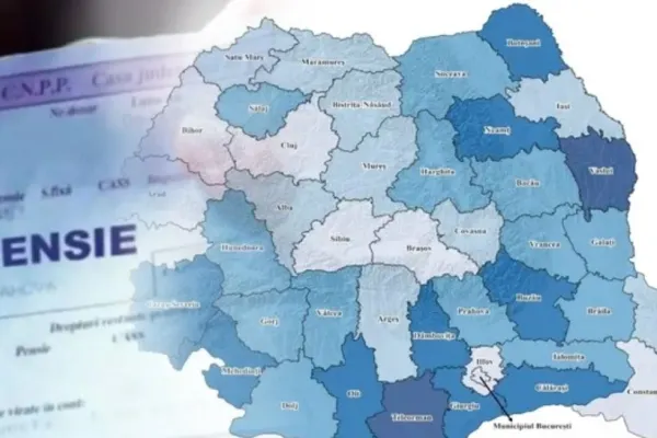 Harta pensiilor din România a fost actualizată. Județele unde seniorii încasează cu aproape 2.000 de lei mai mult