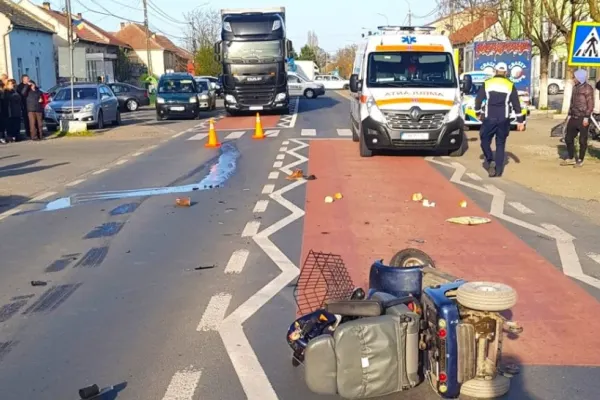 Tragedie pe DN6: un bărbat cu dizabilități a murit după ce a fost lovit de o mașină pe trecerea de pietoni