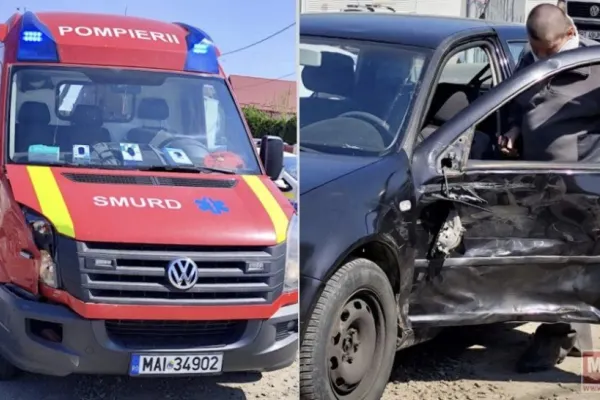 Ambulanță SMURD implicată într-un accident în drum spre o misiune critică: cum s-a produs totul?