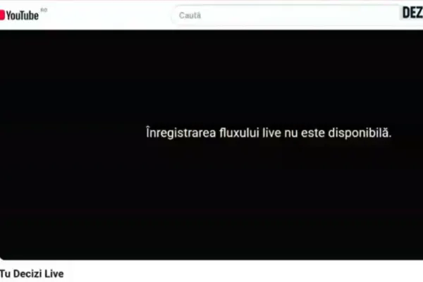 ULTIMA ORĂ! Blocaj pe internet: emisia Realitatea PLUS s-a oprit brusc