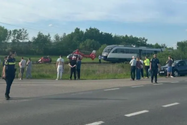 Cele două victime din mașina lovită de tren în jud. Timiș au DECEDAT. Poliția a stabilit cauza accidentului: cum s-a produs tragedia