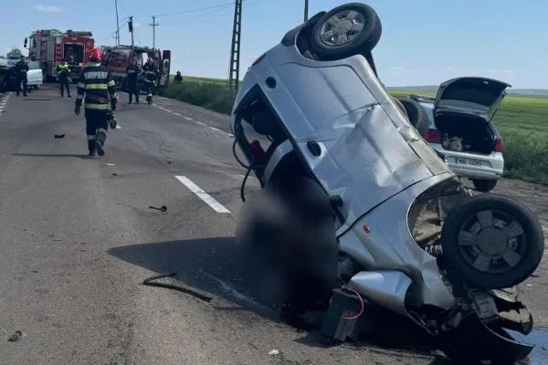 Accident grav la Flămânzi, județul Botoșani: un mort și doi răniți într-un impact violent între două autoturisme
