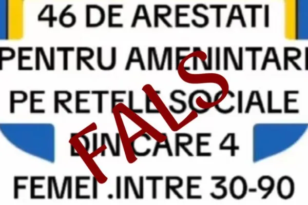 Poliția dezminte un FALS despre presupuse arestări ale unor persoane care au lansat amenințări pe rețelele de socializare