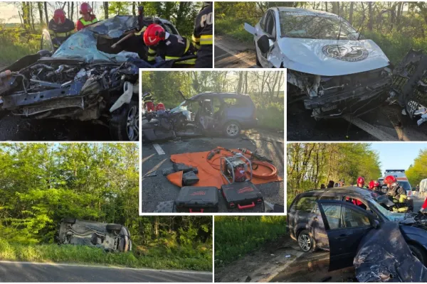 Accident grav cu trei mașini în zona stațiunii Costinești. O persoană a murit și alta a fost rănită. Traficul rutier, oprit