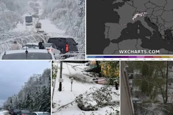 Moscova, paralizata de viscol. Imagini IREALE la început de mai, ninsori puternice au lovit capitala Rusiei - FOTO