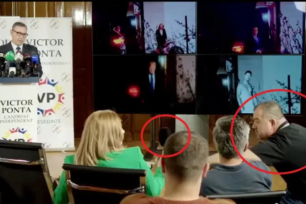 Suveranistul vopsit a devenit abuziv, deranjat de întrebările reporterului Realitatea Plus. Ordinul dat de Ponta în timpul conferinței de presă