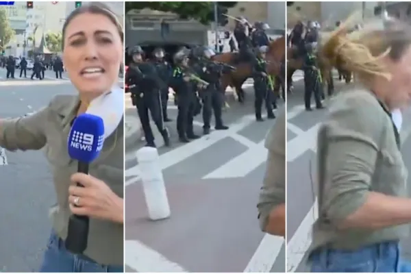 Momente de panică: jurnalistă, împușcată în timp făcea o transmisiune în direct în cadrul protestelor din Los Angeles - VIDEO