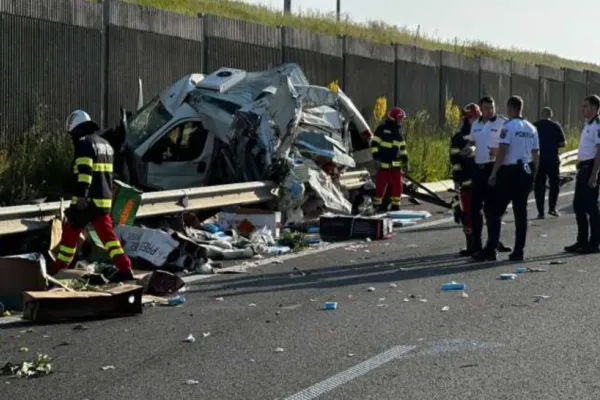 Accident grav, în județul Olt: un mort și un rănit, în impactul nimicitor dintre un TIR și o dubiță