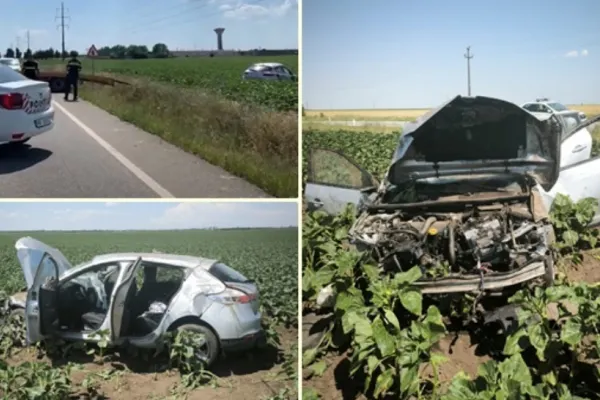 Accident pe DN 56, în Dolj: trei victime după ce o șoferiță de 70 de ani a pierdut controlul volanului