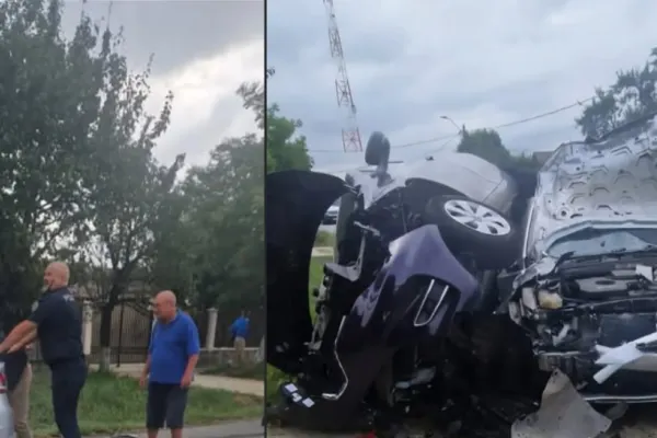 Urmărire ca-n filme în județul Iași: un vameș din Republica Moldova a provocat un accident grav încercând să scape de poliție – FOTO