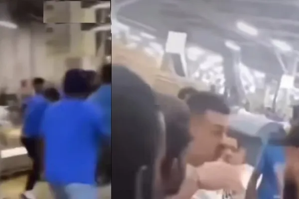 Bătaie cu pumni și bâte între angajații români și nepalezi ai unei mari fabrici de mobilă din Baia Mare. Imagini șocante, polițiștii au deschis un dosar - VIDEO