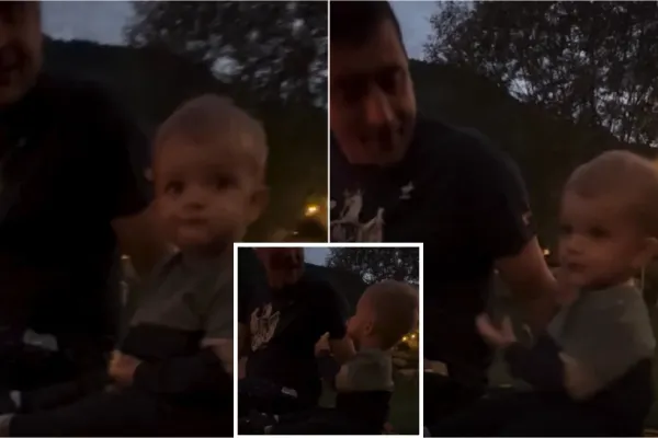 Imagini emoționante cu președintele AUR. George Simion cântă și dansează alături de fiul său