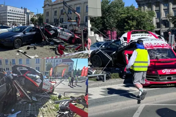 Fiul lui Mihai Leu, implicat într-un accident grav de raliu. Mașina lui s-a făcut zob