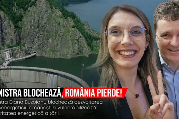 AUR depune moțiune simplă împotriva ministrei rezist de la Mediu. Diana Buzoianu, acuzată că obstrucționează punerea în funcțiune a hidrocentralelor începute înainte de 1989