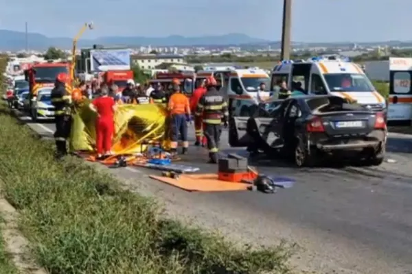 Tragedie pe DN 1C: un polițist și fiul său de 14 ani și-au pierdut viața după un accident violent la ieșirea din Baia Mare