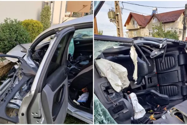 Accident grav în județul Argeș. Doi tineri au murit, după ce mașinile lor s-au ciocnit violent