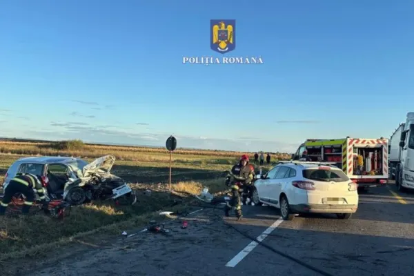 Grav accident RUTIER: șase victime după ce două mașini s-au ciocnit frontal