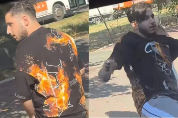 Scandal într-un mijloc de transport din Capitală: un tânăr a lovit vehiculul și a amenințat o femeie, după ce ar fi fost atins accidental | VIDEO