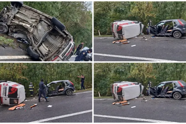 Accident rutier grav pe DN24, în județul Vaslui: patru victime, dintre care trei încarcerate