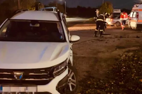 Accident grav, în jud. Giurgiu: 7 persoane implicate. O victimă, transportată la spital