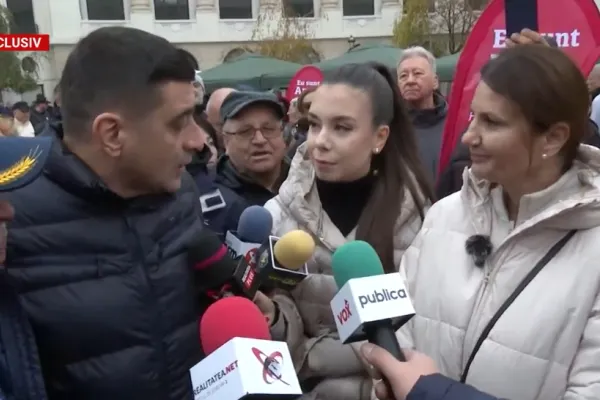 Simion, Lazarus și Coarnă, alături de Anca Alexandrescu. Liderul AUR: Cei de la putere nu vin printre oameni, le e frică VIDEO
