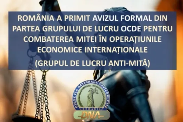 România a primit avizul formal al Grupului de lucru anti-mită al OCDE