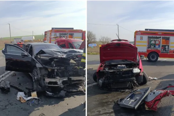 Accident violent pe DN2A. Zeci de salvatori mobilizați, a fost trimis și un elicopter SMURD - GALERIE FOTO