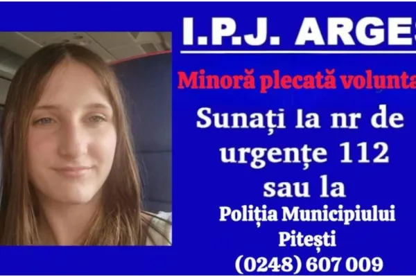 Alertă în Pitești. Polițiștii caută o minoră de 12 ani care a plecat de acasă și nu s-a mai întors