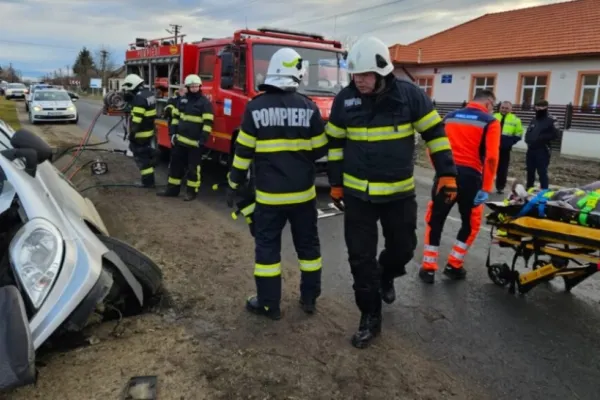 Accident grav în județul Satu Mare, între Corod și Culciu Mic: cinci persoane rănite, dintre care trei minori