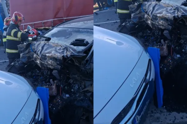 Trafic blocat pe DN1, în județul Bihor. Patru persoane, rănite într-un accident în care au fost implicate trei autoturisme și un TIR