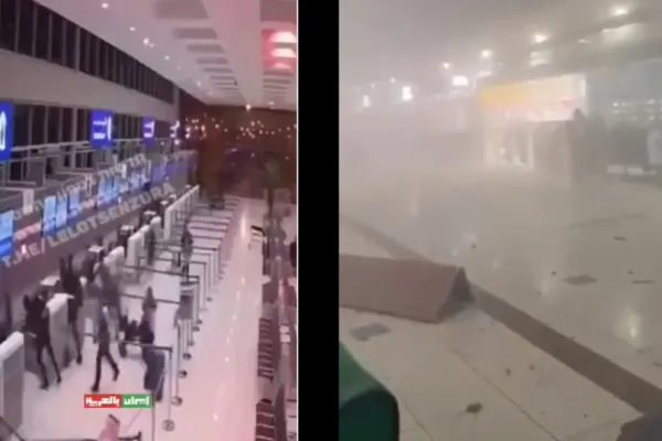 Momentul în care o dronă iraniană a lovit aeroportul din Dubai. Oamenii au fugit panicați să  se adăpostească- VIDEO