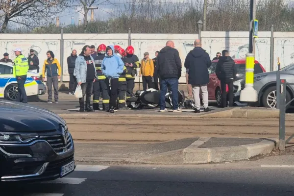 Accident rutier pe Calea Văcărești din București: cinci mașini și un scuter implicate. Traficul a fost restricționat | FOTO
