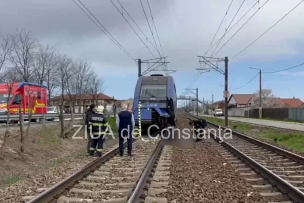 Accident feroviar la Valu lui Traian, în prima zi de Paște. O persoană a murit - FOTO/VIDEO