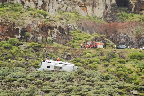 Tragedie în Spania. Un mort și 14 răniți după un accident de autocar pe insula La Gomera din arhipelagul Canare- VIDEO