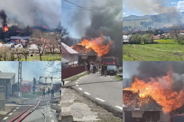 Incendiul din Soveja. Guvernul a alocat ajutoare de urgenţă în valoare de un milion de lei pentru persoanele afectate