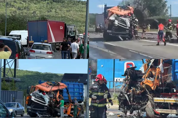 Accident rutier grav între două camioane în Vaslui. Unul dintre șoferi a murit
