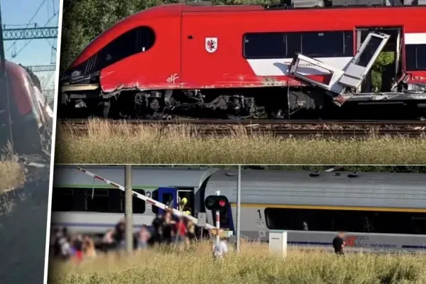 Accident feroviar grav în Polonia. Două trenuri de pasageri s-au ciocnit, iar zeci de salvatori au intervenit de urgență