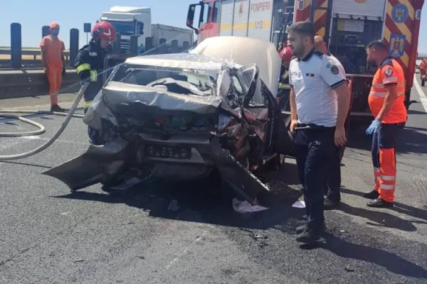 Accident grav pe A1, între Arad și Timișoara. Trei persoane au fost transportate la spital