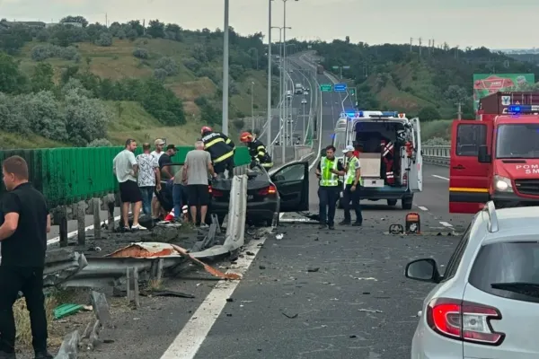 Accident grav pe Autostrada Soarelui, în zona Cernavodă. O victimă a fost preluată de elicopterul SMURD