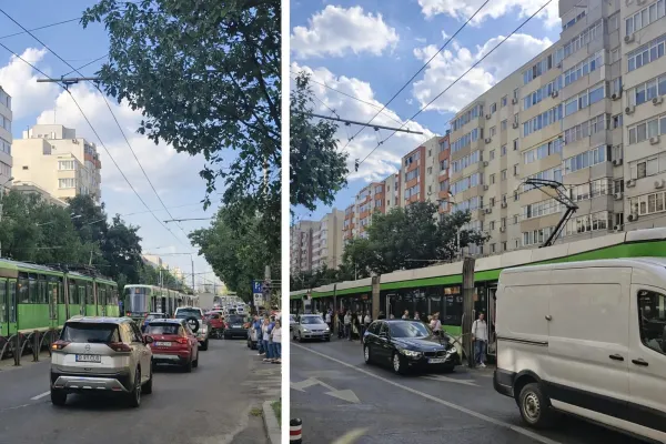 Haos în trafic în zona Obor, după ciocnirea a două tramvaie. Sute de pasageri, rămași pietoni - VIDEO
