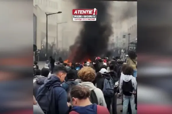 Proteste de amploare. Capitala Europei a fost vandalizată