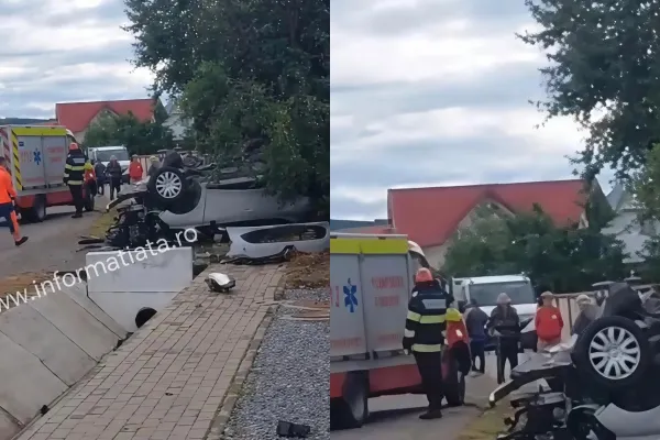 Accident mortal în Suceava. Un șofer a murit după ce a fost proiectat prin parbriz în urma unui impact violent